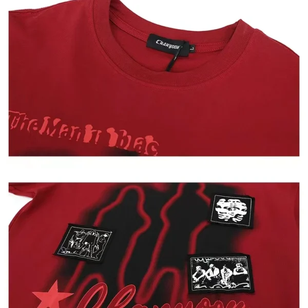 100% Cotton High Quality O-Neck Printed Letter Plus Size Men T-Shirt