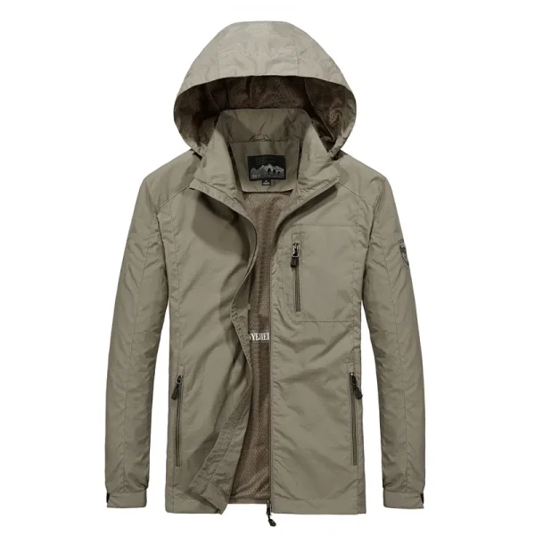 Men's Windbreaker Jackets Waterproof Hooded Water Proof Wind Breaker Casual Coat Male Clothing 2025 Autumn Jackets Vintage - Image 2