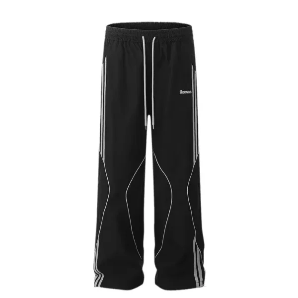 American-Style Solid Color Cargo Pants for Women Retro Striped Sweatpants Trendy Jazz Dance Hip-Hop Breathable - Image 5