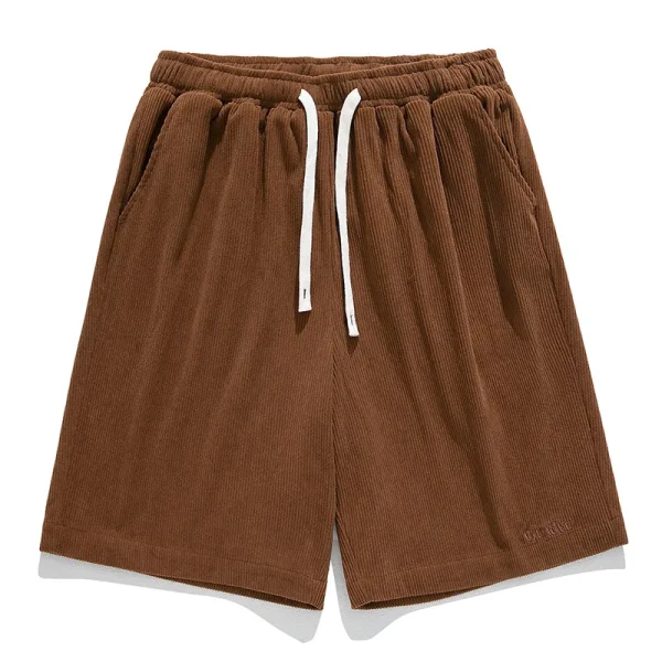 Embroidered Corduroy Shorts  for Man