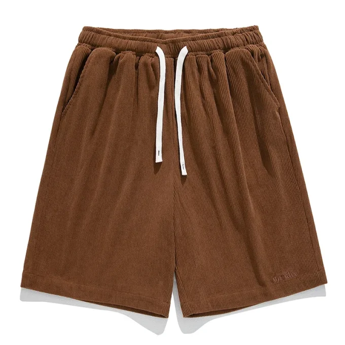 Embroidered Corduroy Shorts  for Man