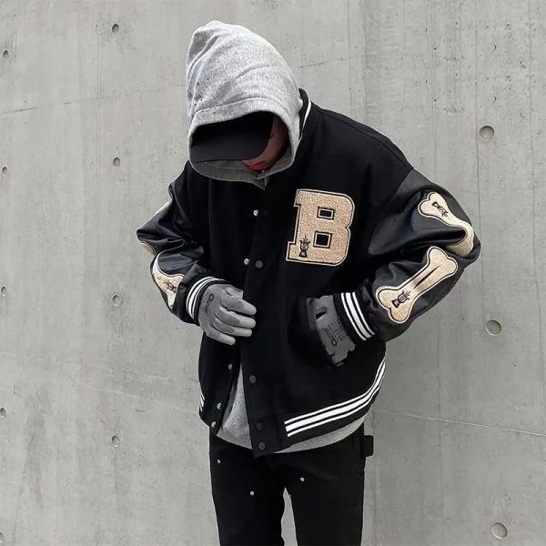 Hot Sale Men Baseball Uniform Coat Autumn Jacket Streetwear Casual Tracksuit Men Coats Vintage Varsity Jacket - Image 3