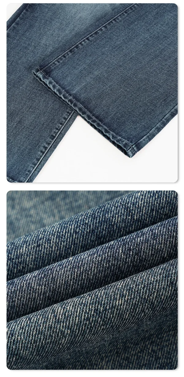 2025 Spring Summer New American Micro-Flared Trousers Men's Ins Versatile Jeans Loose Slimming Distressed Denim - Image 5