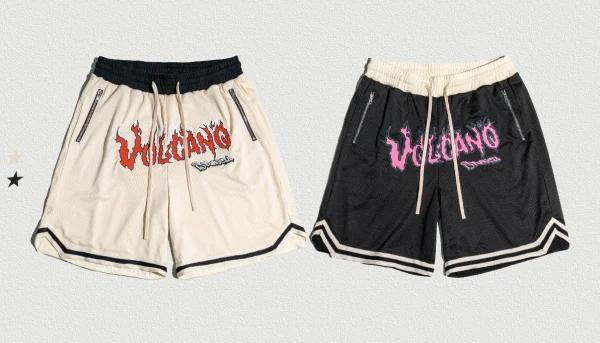 Drawstring Basketball Shorts Embroidered Mesh Shorts Casual Pants Sweatpants for Mens Shorts - Image 6