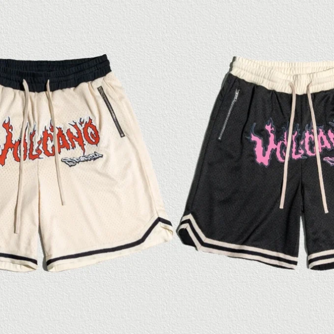 Drawstring Basketball Shorts Embroidered Mesh Shorts Casual Pants Sweatpants for Mens Shorts