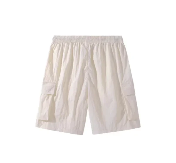 2025 Summer New Men's Casual Cargo Shorts Breathable Loose Trendy Sports Quick-Dry Five-Point Shorts Plain Dyed Woven Solid - Image 4