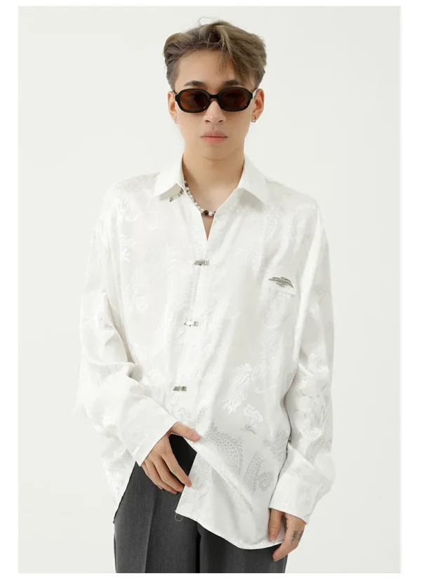 Men's Clothing Design New Oversized Terylene High Quality Style Long Sleeve Casual Polyester Knitted Embroidered - Image 3