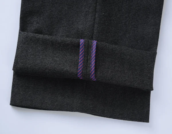 Casual Classic Cotton Soft Light Slim Fit Straight Men Dress Chino Khaki Trousers Pants - Image 2