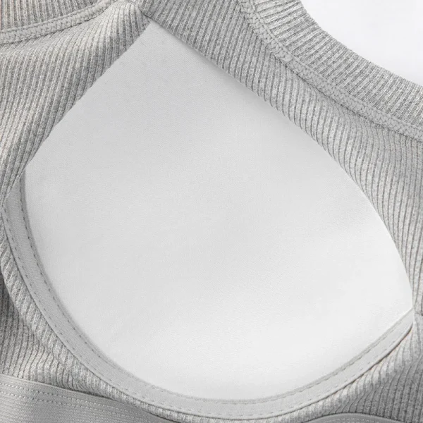European American Women's Wide Shoulder Square Neck Tank Tops Solid Color Outerwear Beautiful Back Plus Size Ribbed Vest Fixed - Image 3