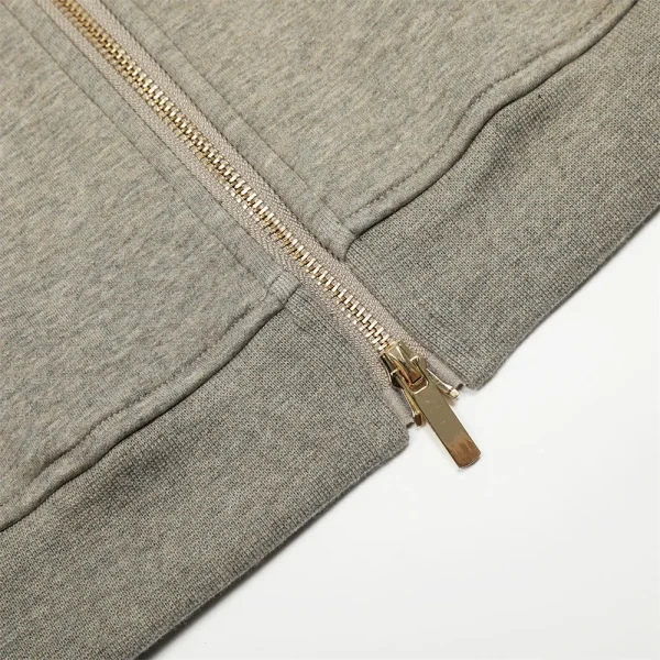 Vibe Style Trendy Men's Hooded Sweatshirt American Versatile Loose Fit Double-Ended Zipper Pullover Hoodie Jacket for Autumn - Image 3