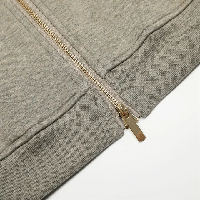 Vibe Style Trendy Men's Hooded Sweatshirt American Versatile Loose Fit Double-Ended Zipper Pullover Hoodie Jacket for Autumn