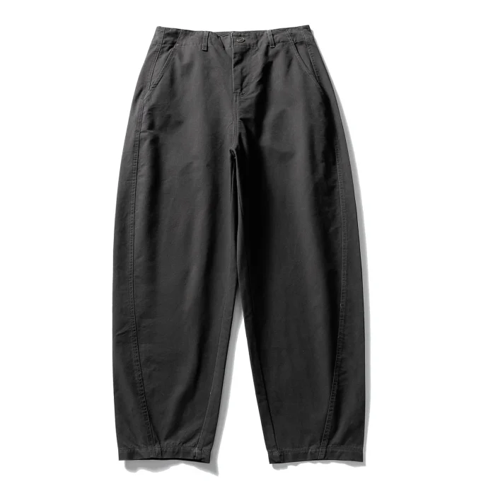 100% Cotton Ami Khaki Washed Loose Cleanfit Scimitar Tapered Pants for Men Women Straight Workwear Casual Trousers