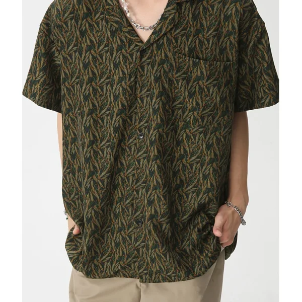 New Design Fashion Streetwear Terylene Breathable Baggy Man's Clothing Plus Size Men's Shirt