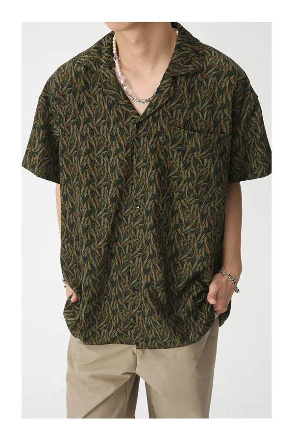 New Design Fashion Streetwear Terylene Breathable Baggy Man's Clothing Plus Size Men's Shirt - Image 3
