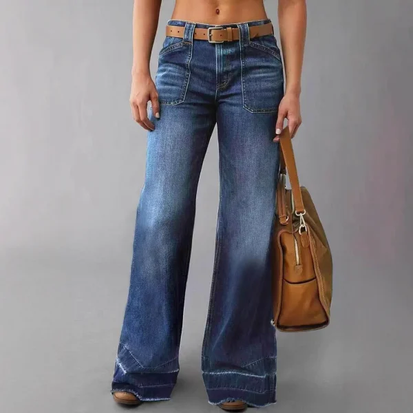 New Women's Retro High-Waisted Straight Loose  Jeans Breathable Denim Versatile Casual - Image 2