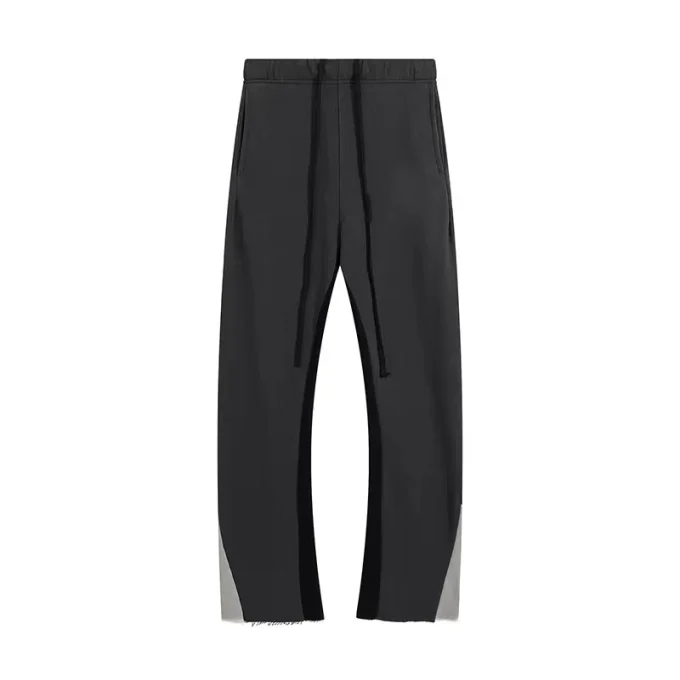 Baggy Casual Sport Pants Men High Quality 100% Cotton Two-color Splicing Design Sweatpants for Men