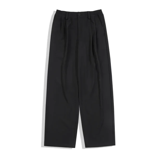 CleanFit Unisex Loose Baggy Pants Double Pleated Wide Leg Casual Suit Mid-Waist Flat Front Floor-Length Straight Pattern - Image 5