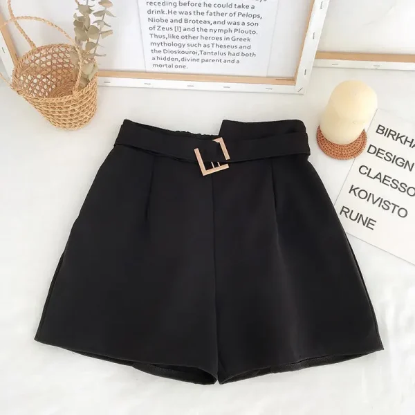 Women's Chiffon Wide-Leg Shorts High-Waisted Casual Chic Straight-Leg Suit Pants Loose Fit Hot Pattern - Image 6