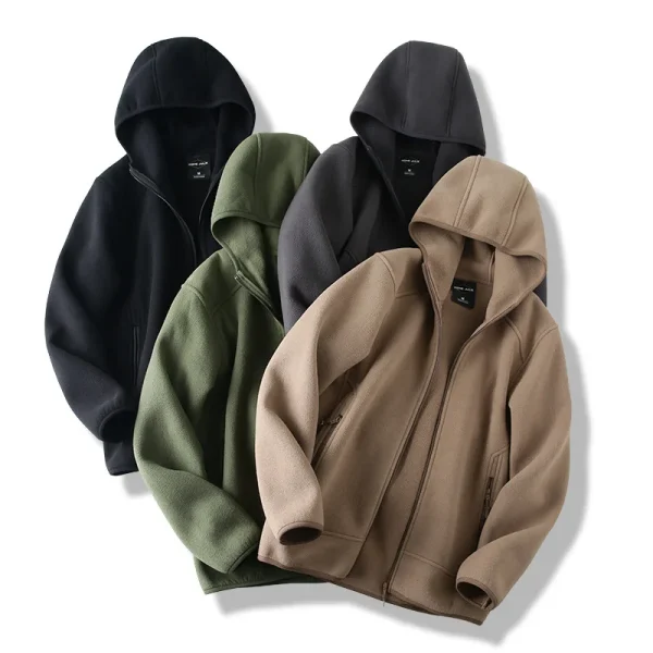 Solid Color Hooded Sweatshirt 400G Drop Shoulder Top Loose Casual Hoodie Men