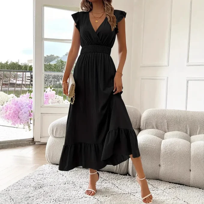 2025 Summer New Fashion Women's Casual Dress with Short Sleeves