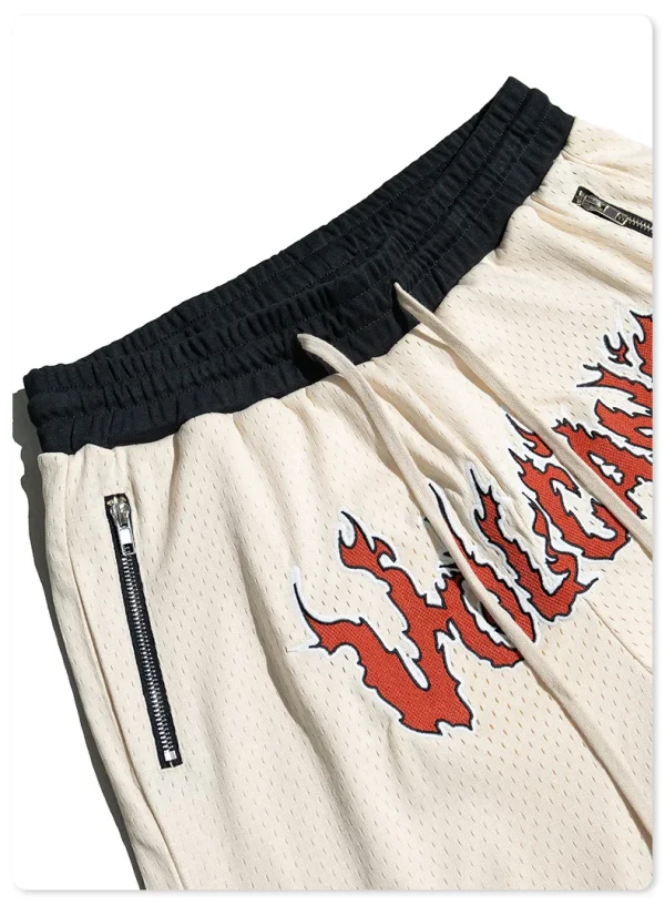 Drawstring Basketball Shorts Embroidered Mesh Shorts Casual Pants Sweatpants for Mens Shorts - Image 3
