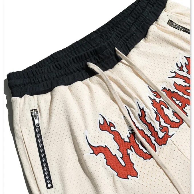 Drawstring Basketball Shorts Embroidered Mesh Shorts Casual Pants Sweatpants for Mens Shorts