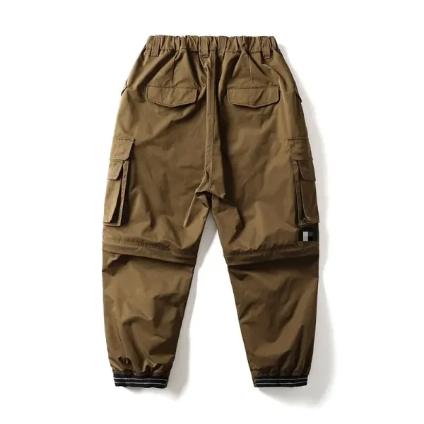 Autumn Mens Slim Fit Trousers Hip Hop Big Pockets Casual Sports Cargo Pants - Image 5