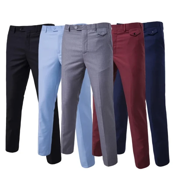 2025 Hot Sale Mens Suits Pants Formal Business Latest Black Color Dress Trousers Men's Plus Size for Men - Image 2