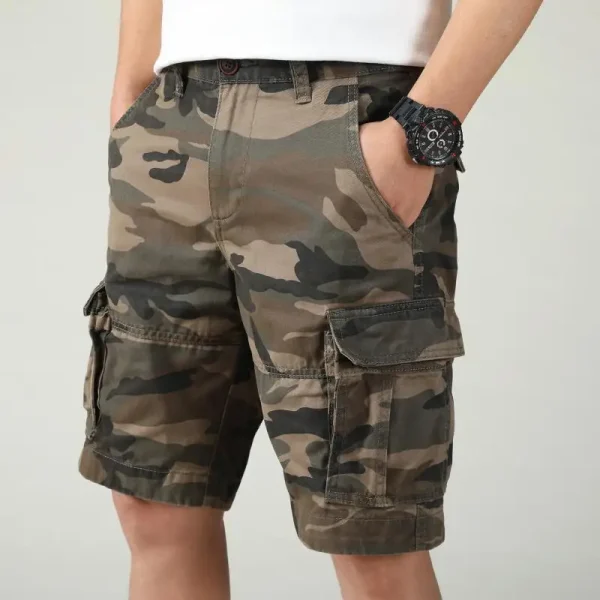 High Quality Gym Summer Plus Size Men's Shorts Men Black Men Camo Cargo Shorts - Image 6