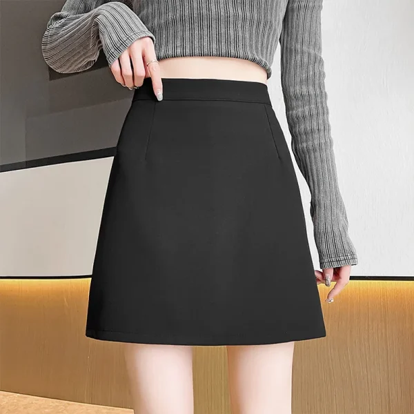 Women's High-Waist Slim A-Line Skirt New Short Hip-Hugging Style for Sexy Natural Waistline - Image 6