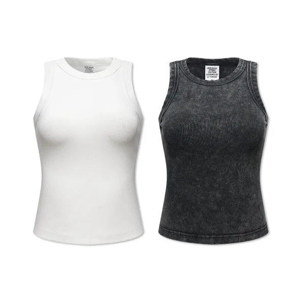 Hot girl heavy industry washing short style on the outside, slim Kendou vest trendy women's inner vest - Image 5