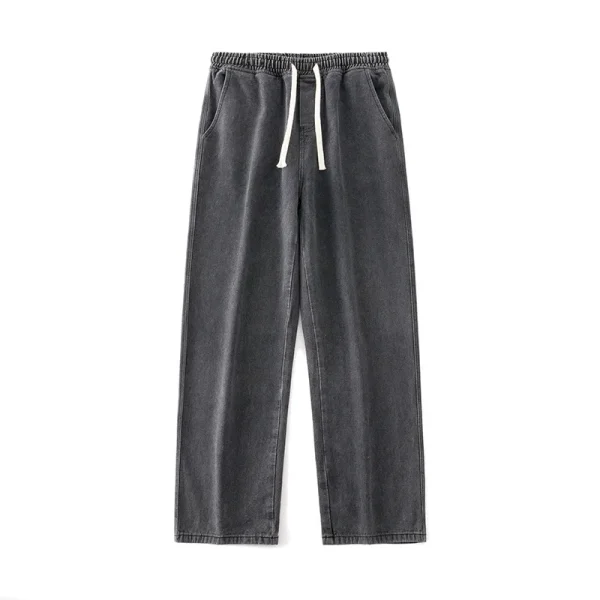 Men's Jeans Elastic Waist Straight Loose Trousers Spring and Summer New Trend All-match Casual Pants Men's Trousers