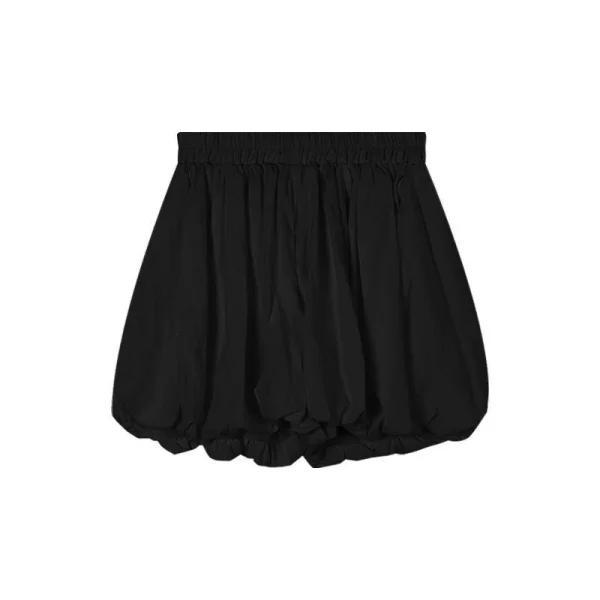 Women's Japanese Style A-Line Slimming Half Skirt Floral Bud Design White New Summer Half-Length Anti-Exposure Skirt Belt