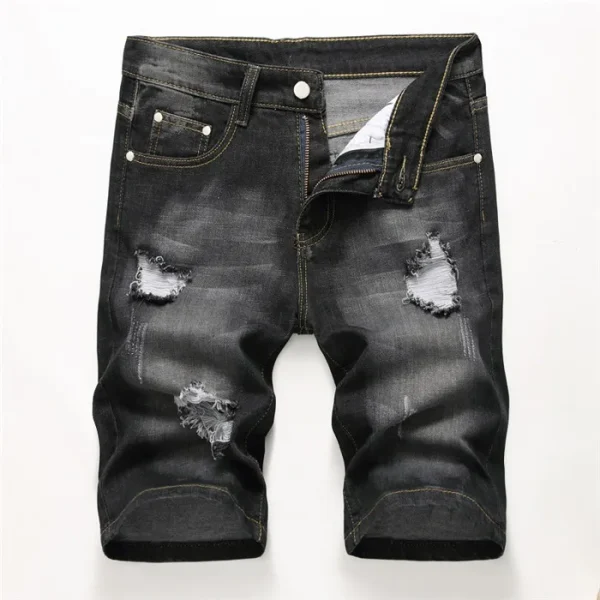 2025 Spring Men Cotton Solid Men's Shorts Clothing Jeans Shorts New Short Bermuda Fashion Casual Summer Denim WASHED
