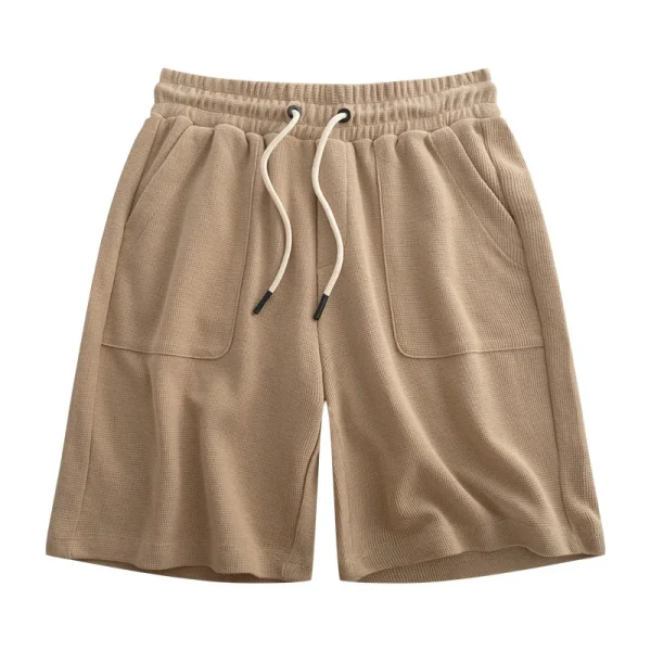 Heavy Weight Knitted Cotton Polyester Blend Men's Waffle Shorts