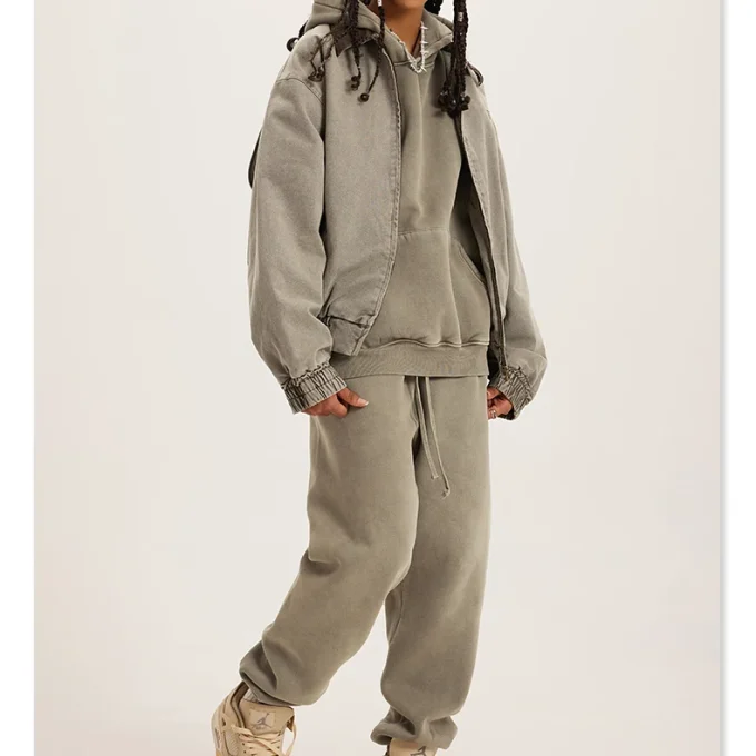 High Quality Cotton Jackets Style Men's Long Trench Coat Canvas Fabric Casual Woven Long Clothing Length Safari Jacket in Khaki