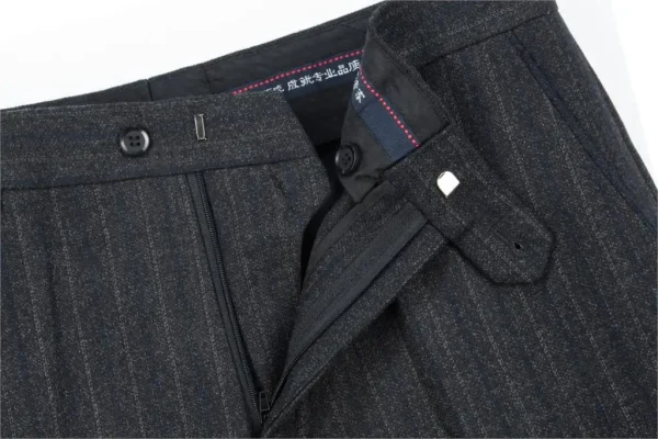 Casual Classic Cotton Soft Light Slim Fit Straight Men Dress Chino Khaki Trousers Pants - Image 6
