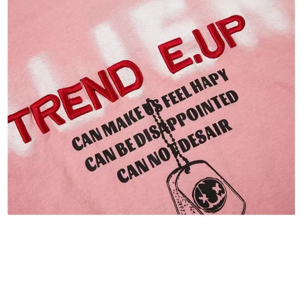 New High Quality Colorful Letter Embroidered Printed Cotton O-Neck Men's T-Shirts - Image 4