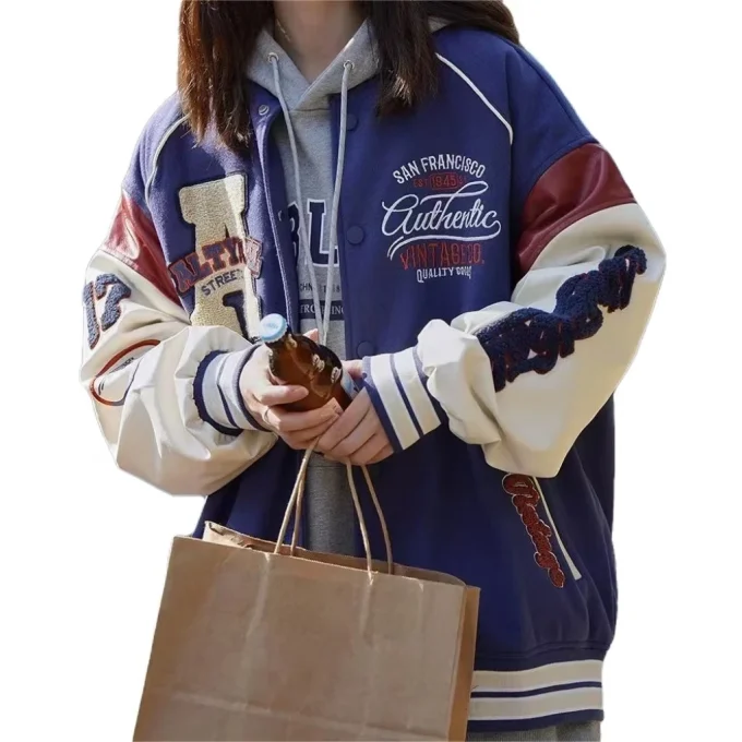 Embroidered College Sports Varsity Jacket Bomber Mens Baseball Jackets - Image 5