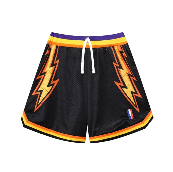 Vintage Streetwear Fitness Sports Jogger Printed Plain Mesh Basketball Shorts Men