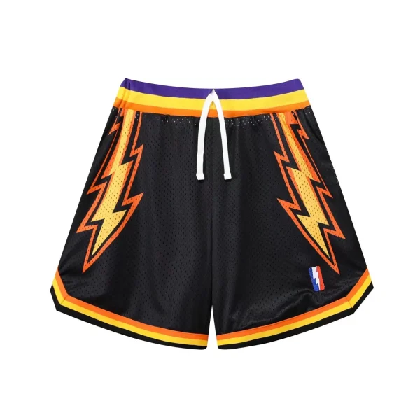 Vintage Streetwear Fitness Sports Jogger Printed Plain Mesh Basketball Shorts Men