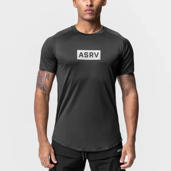 Promotion Breathable 100%cotton Fashion Casual Man's Clothing Slim Short Sleeves Sport T-shirt for Man - Image 4