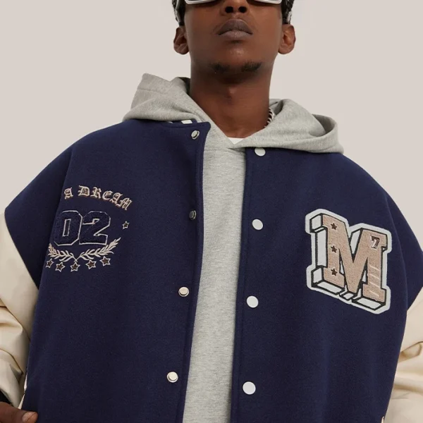 Plus Size Men's Versity College Jackets Blank Varsity Jackets Varsity Jacket for Men