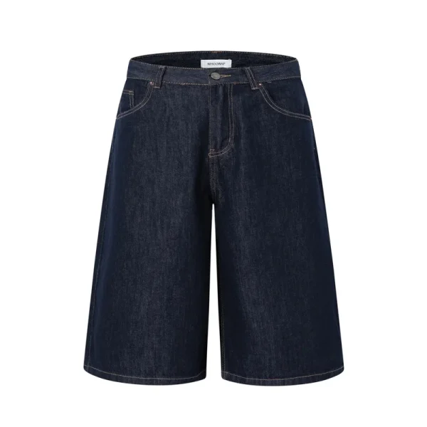 100% Cotton 14oz Red Self Edge Raw Denim Selvedge Oversized Loose Fit Jorts Heavy Weight Denim Baggy Jeans Shorts - Image 5