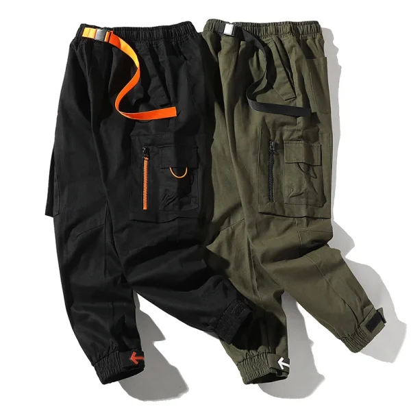 100% Cotton Hip Hop Cargo Pants for Young Men - Image 3