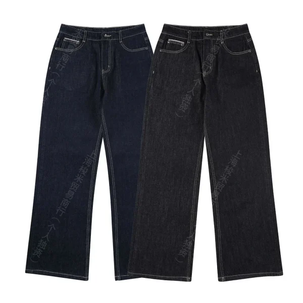 517 Men's Original Old Money Style Jeans Slightly Flared Straight Loose Pants Spring Summer Trendy Original Black Blue Washed - Image 5
