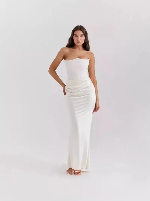 European American Women's Ball Gown Cross-Border Fashion Sexy Backless Slim Floor-Length Evening Design for  Parties - Image 2