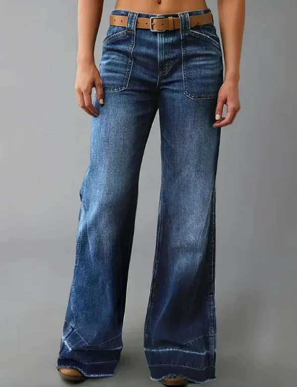 New Women's Retro High-Waisted Straight Loose  Jeans Breathable Denim Versatile Casual - Image 6