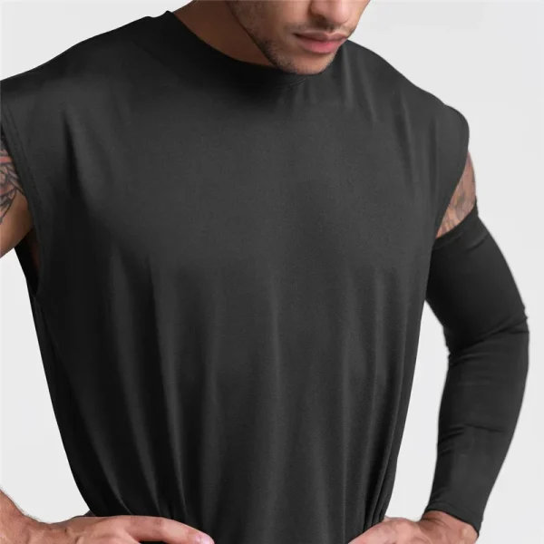 RTS Loose Quick Dry Solid Color Men's  Training Sports Vest - Image 3