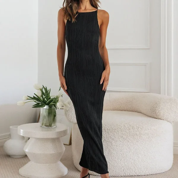 2025 Summer Trendy Sleeveless Spaghetti Strap Dress European and American Style Casual Dresses - Image 3